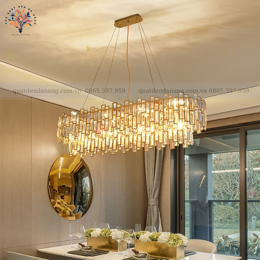 Đèn Chùm Pha Lê Chữ Nhật 161