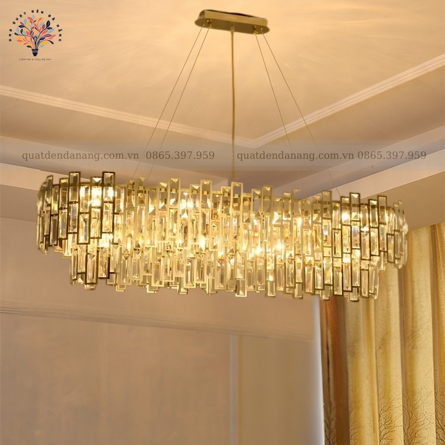 Đèn Chùm Pha Lê Chữ Nhật 161