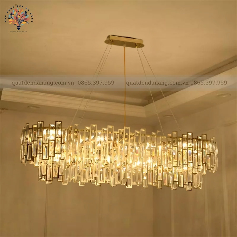 Đèn Chùm Pha Lê Chữ Nhật 161
