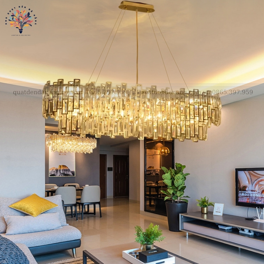Đèn Chùm Pha Lê Chữ Nhật 161