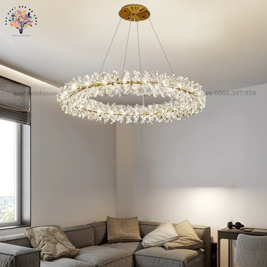Đèn Chùm Pha Lê Nguyệt Quế