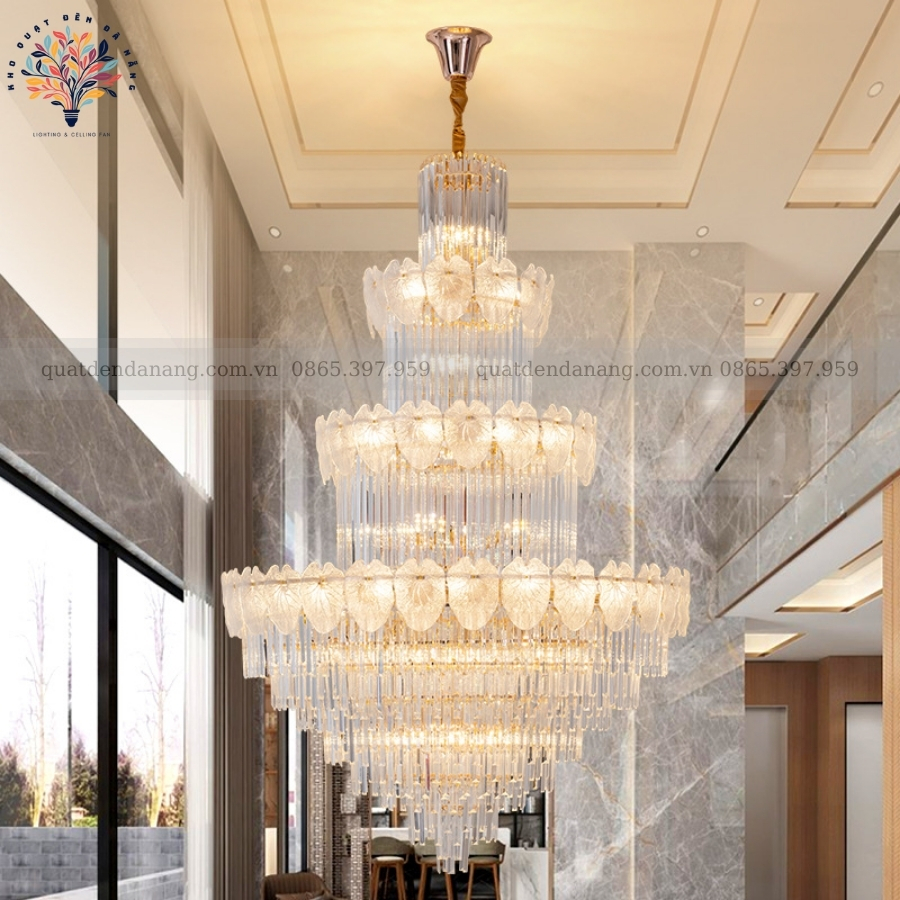 Đèn Chùm Thông Tầng Royal Crystal