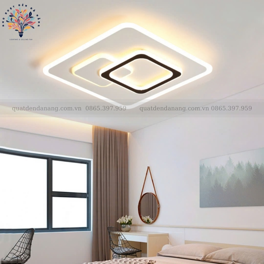 Đèn Ốp Trần Hiện Đại Vuông Tròn