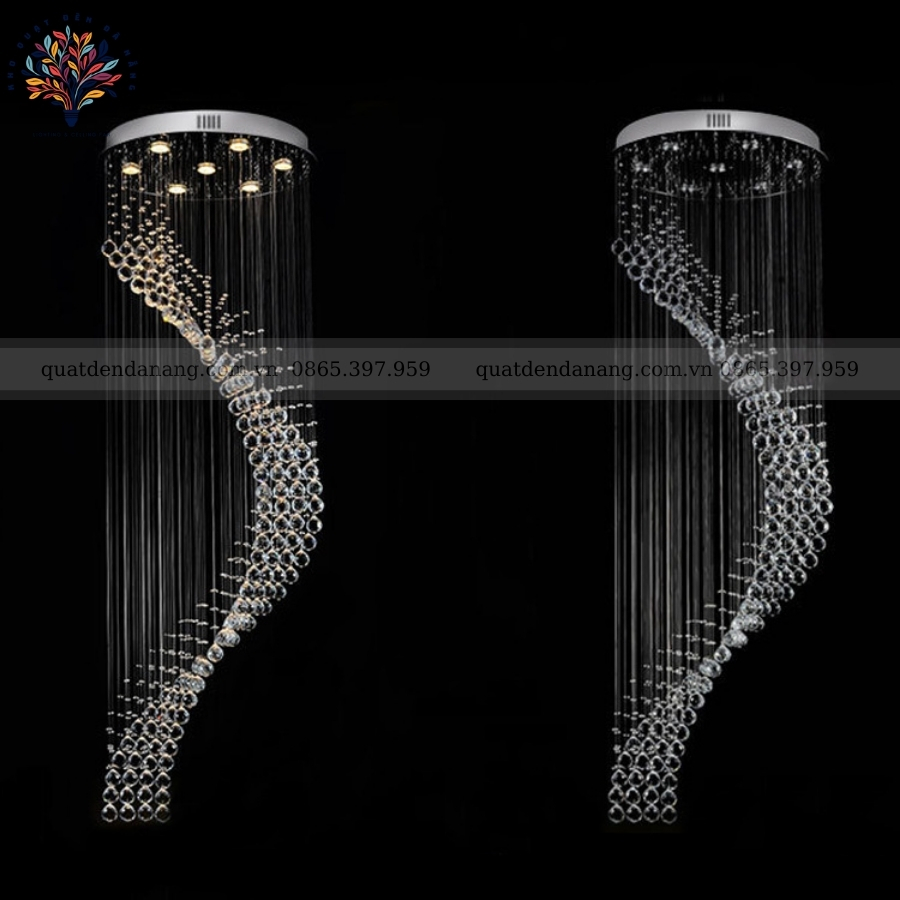Đèn Thả Thông Tầng Pha Lê 02