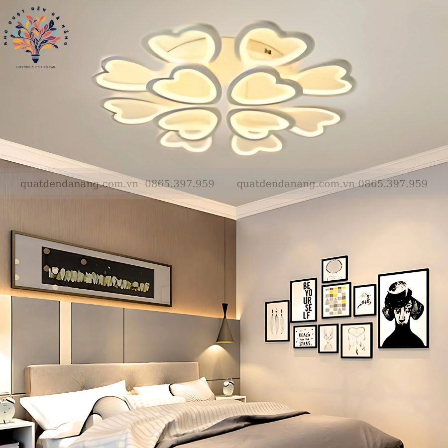 Đèn Ốp Trần Cánh Tim