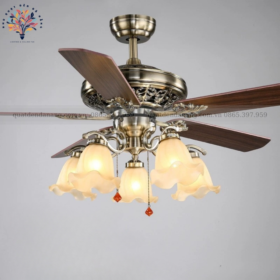 Quạt Trần Đèn Cánh Gỗ 8310