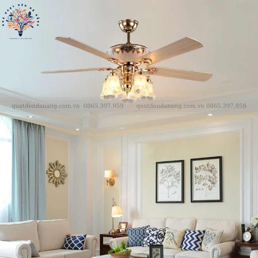 Quạt Trần Đèn Cánh Thép 408