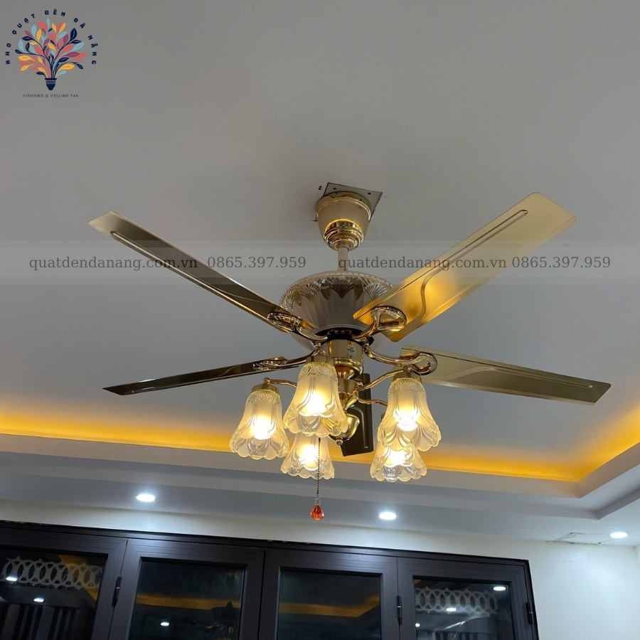 Quạt Trần Đèn Cánh Thép 408