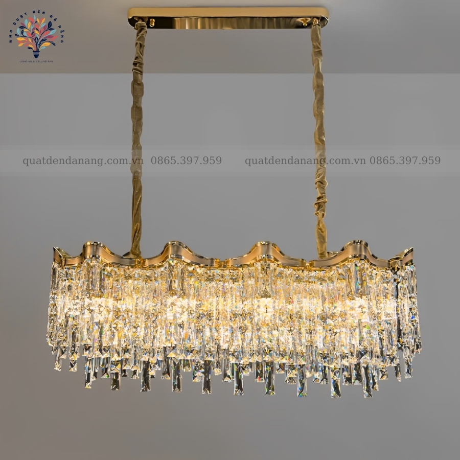 Đèn Chùm Pha Lê Chữ Nhật 695