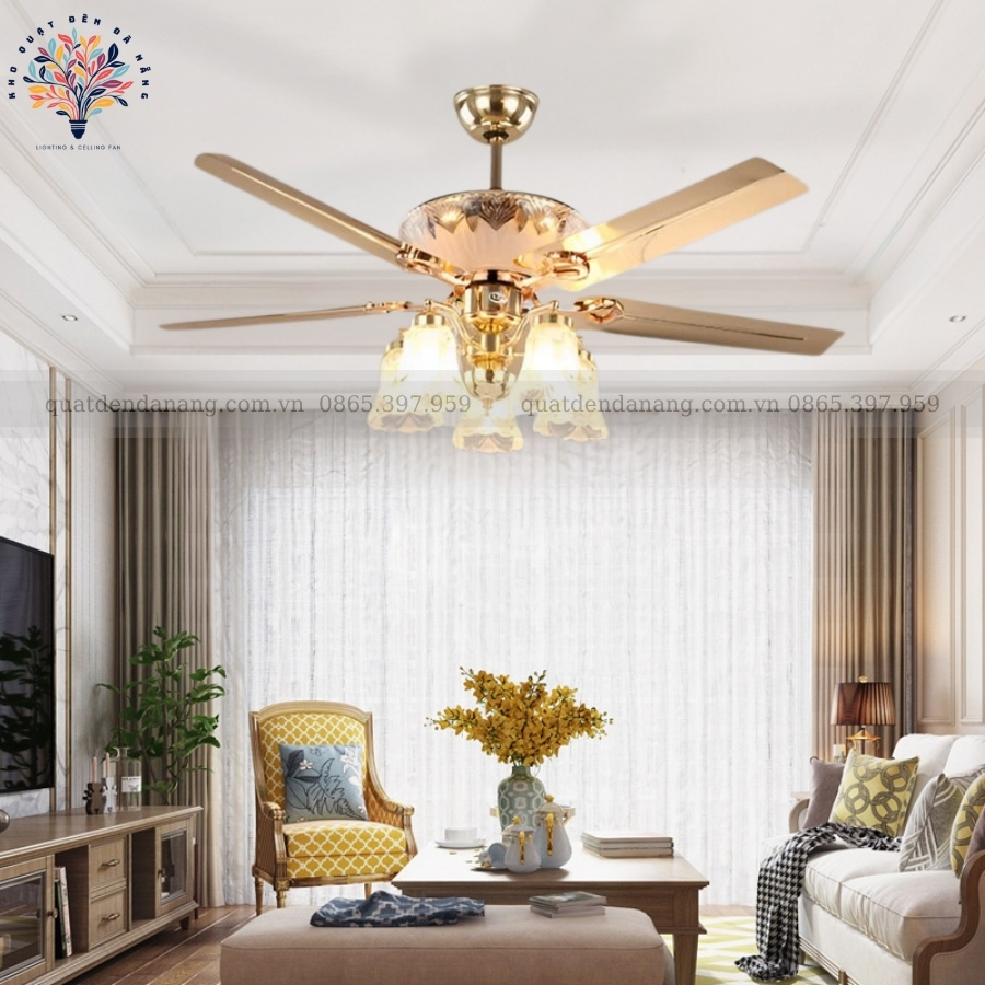 Quạt Trần Đèn Cánh Thép 408