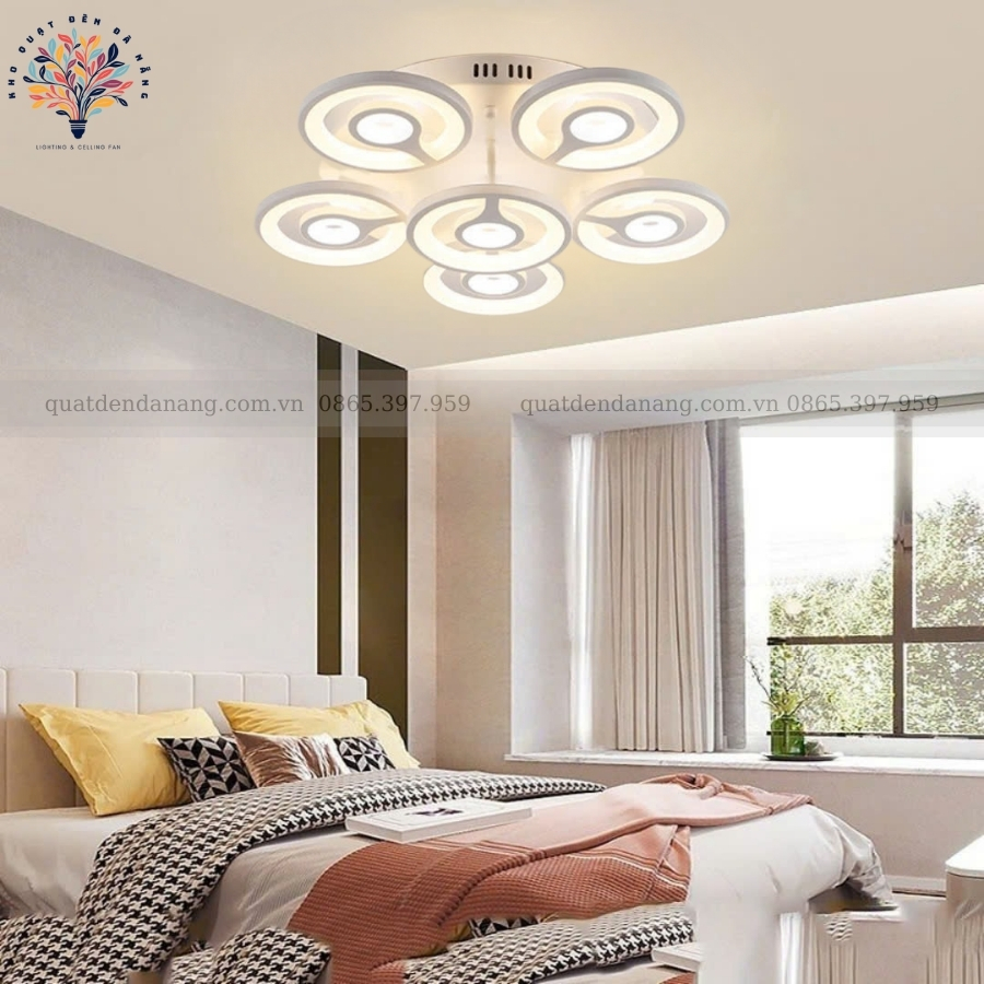 Đèn Ốp Trần 6 Cánh Tròn Đôi