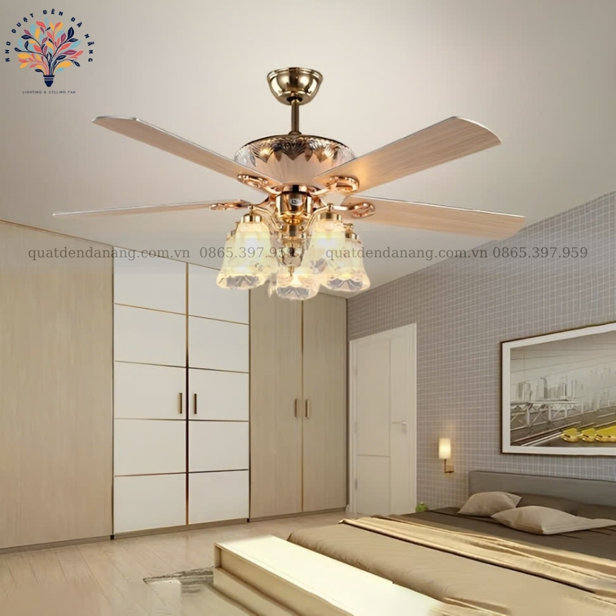 Quạt Trần Đèn Cánh Thép 408