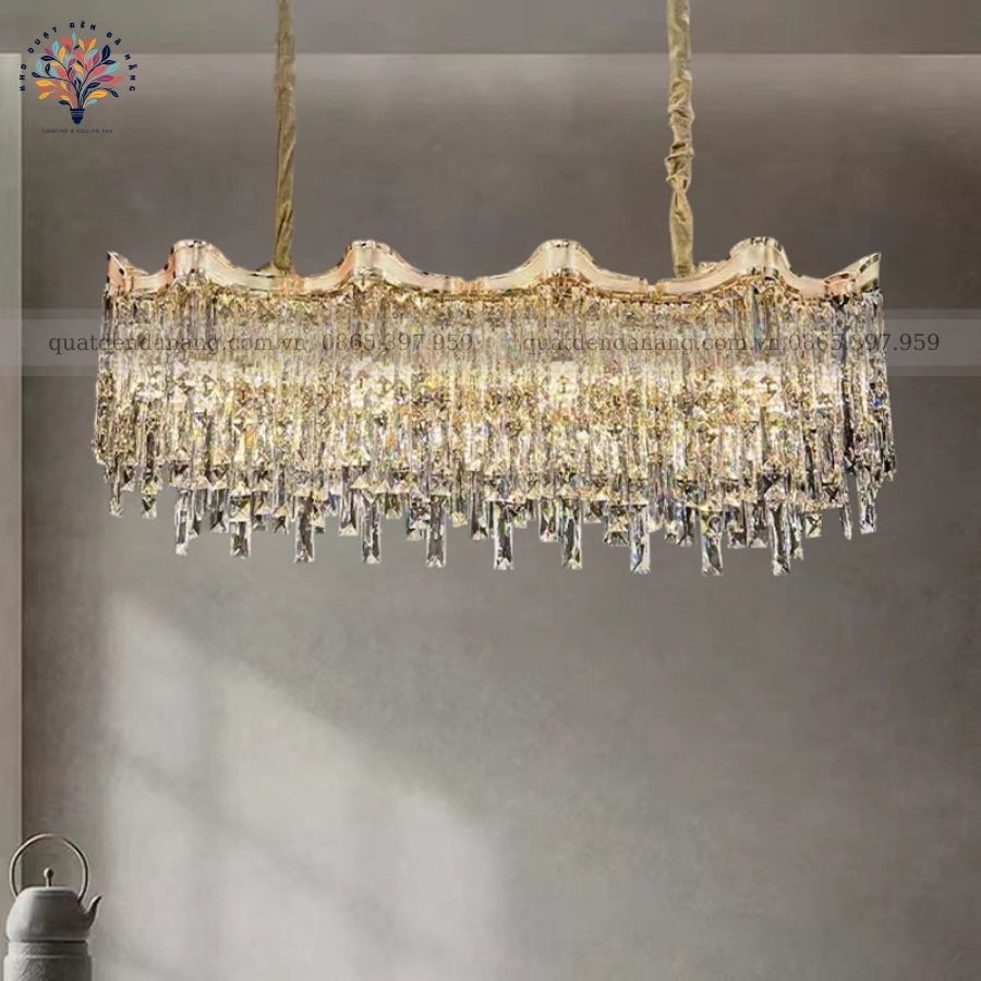 Đèn Chùm Pha Lê Chữ Nhật 695