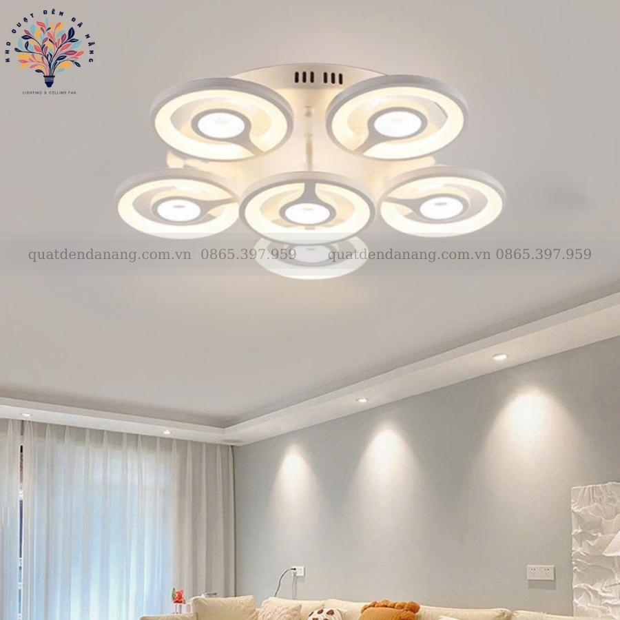Đèn Ốp Trần 6 Cánh Tròn Đôi