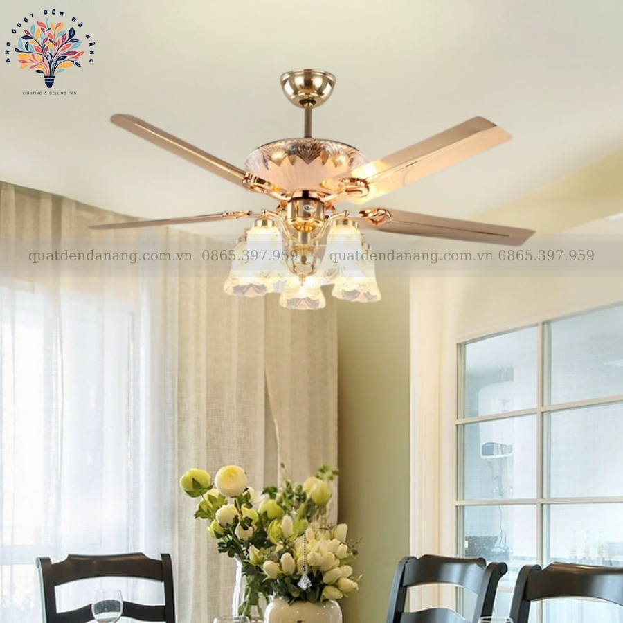 Quạt Trần Đèn Cánh Thép 408