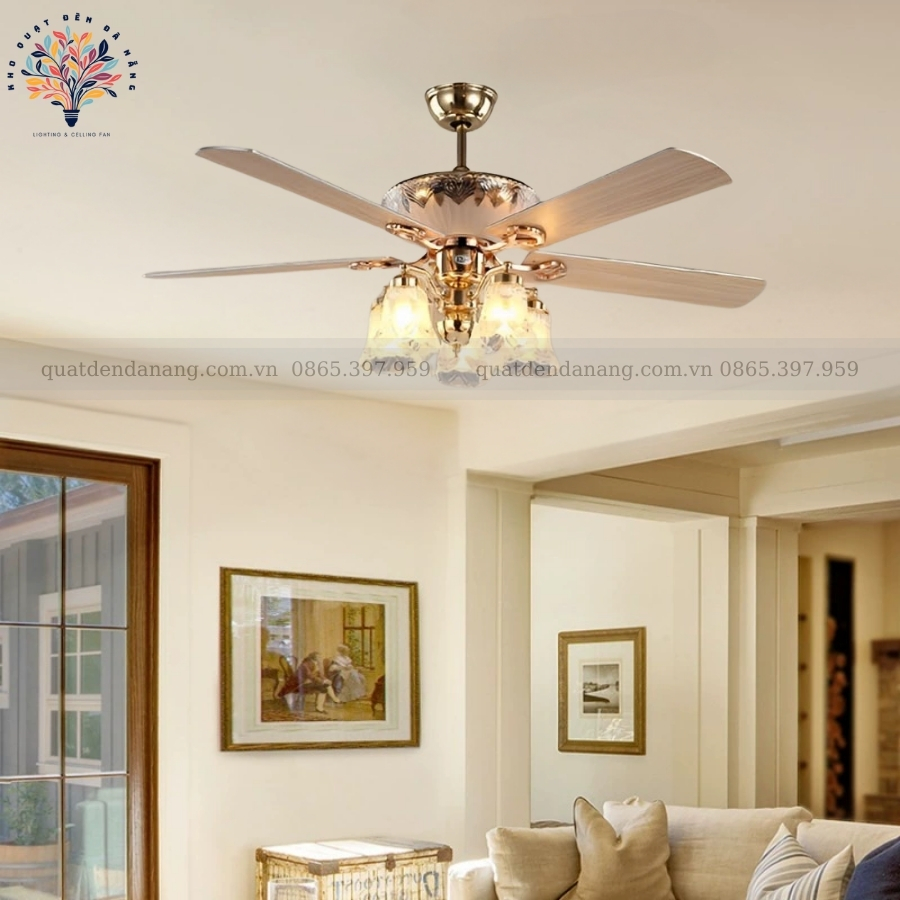 Quạt Trần Đèn Cánh Thép 408