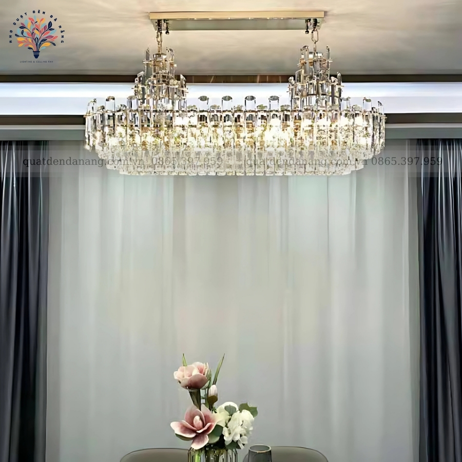 Đèn Chùm Pha Lê Chữ Nhật 950