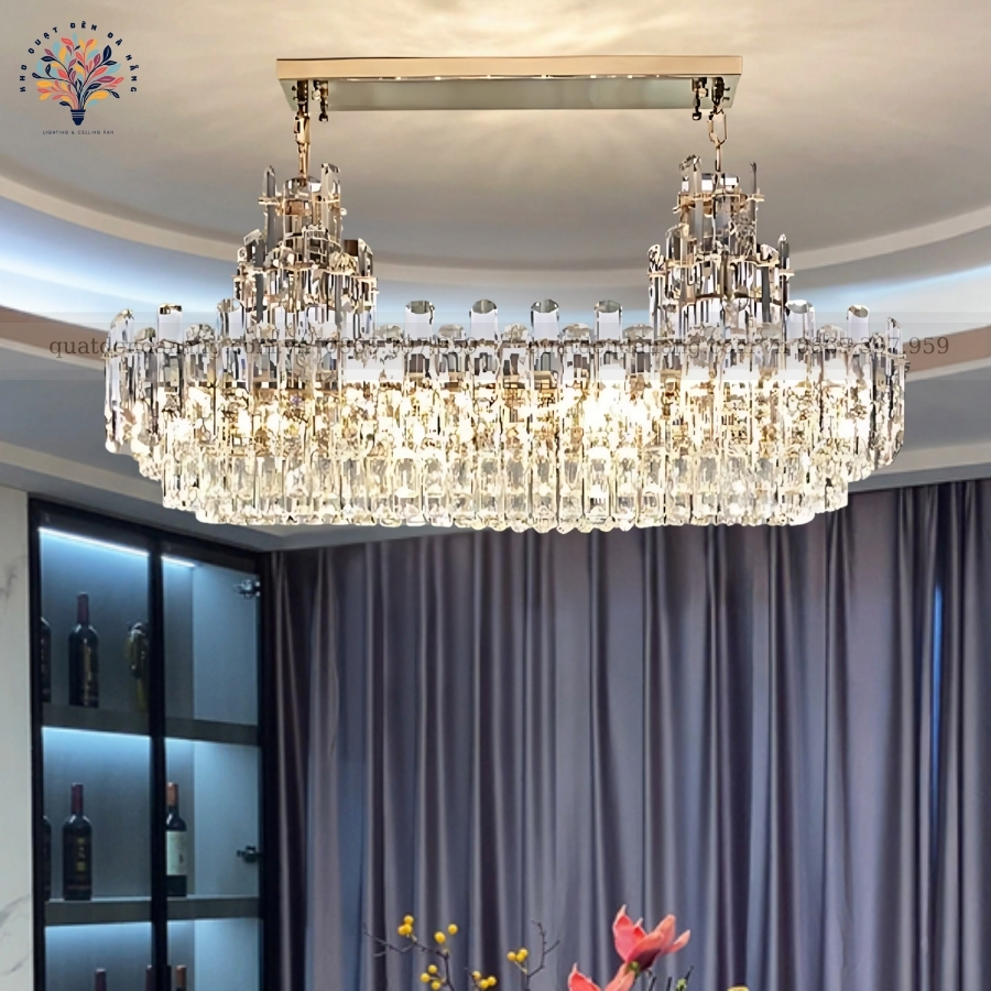 Đèn Chùm Pha Lê Chữ Nhật 950