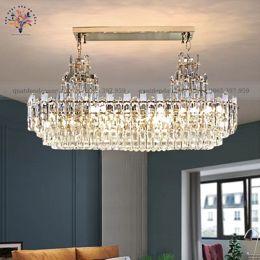 Đèn Chùm Pha Lê Chữ Nhật 950