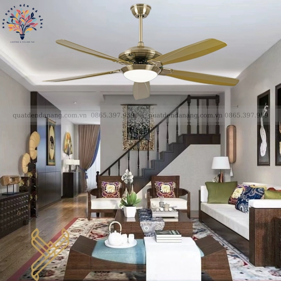 Quạt Trần Đèn Cánh Nhựa ABS 080