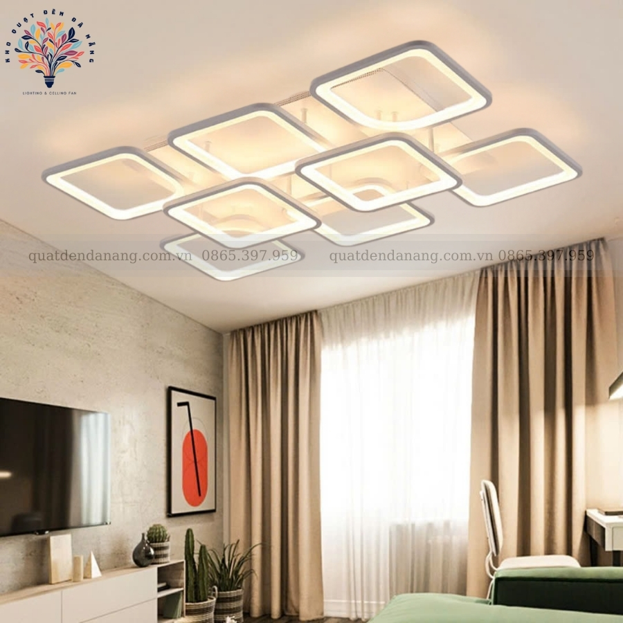 Đèn Ốp Trần 8 Cánh Chữ Nhật
