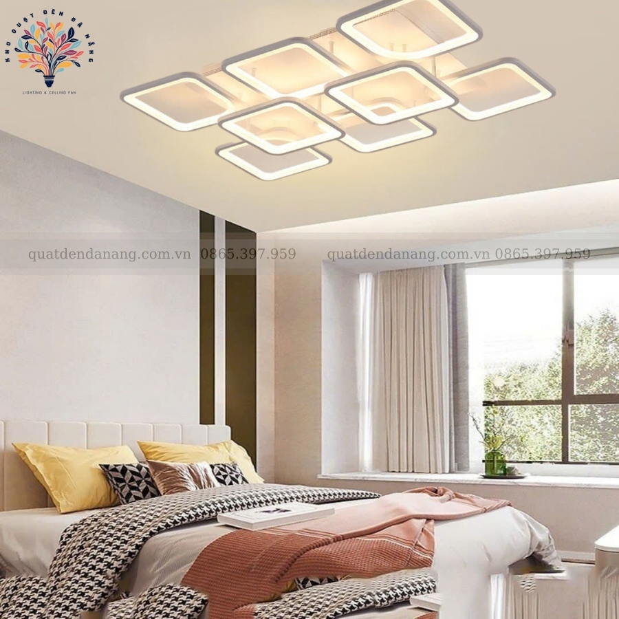 Đèn Ốp Trần 8 Cánh Chữ Nhật