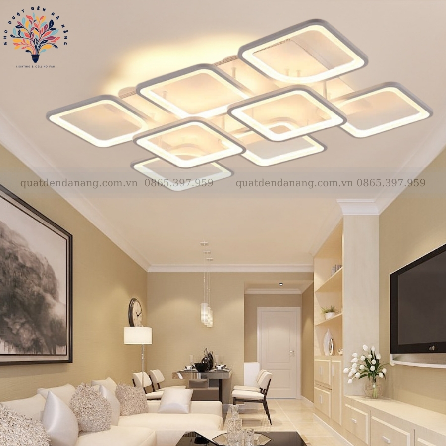 Đèn Ốp Trần 8 Cánh Chữ Nhật