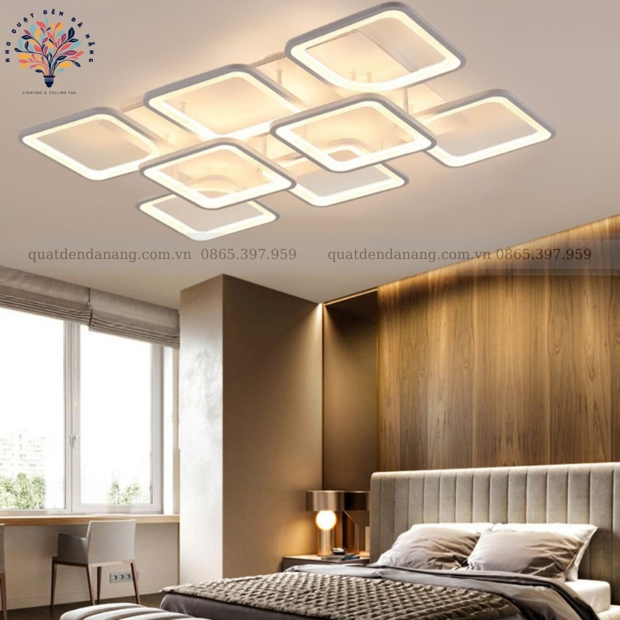 Đèn Ốp Trần 8 Cánh Chữ Nhật