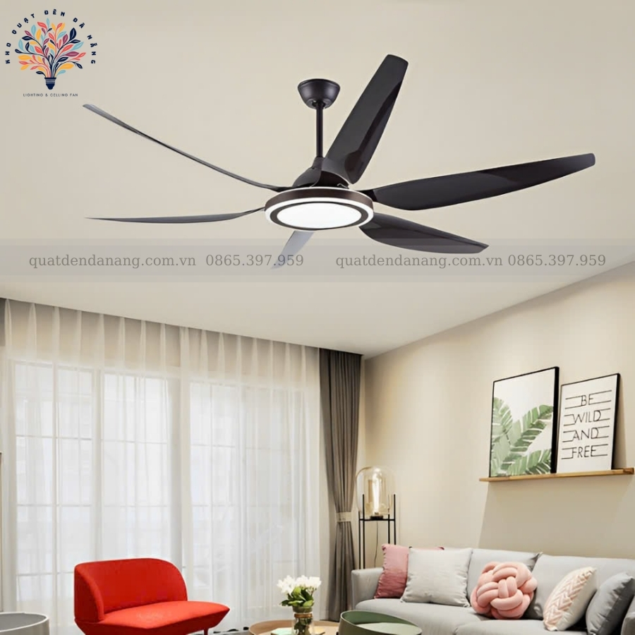 Quạt Trần Đèn Cánh Nhựa 215