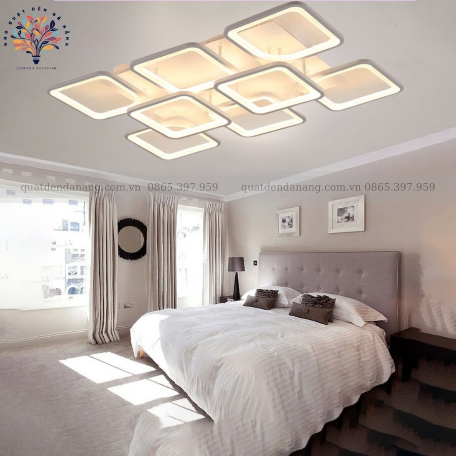 Đèn Ốp Trần 8 Cánh Chữ Nhật
