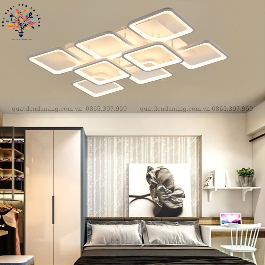 Đèn Ốp Trần 8 Cánh Chữ Nhật