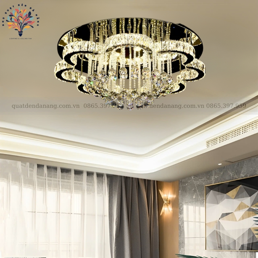 Đèn Ốp Trần Pha Lê 868