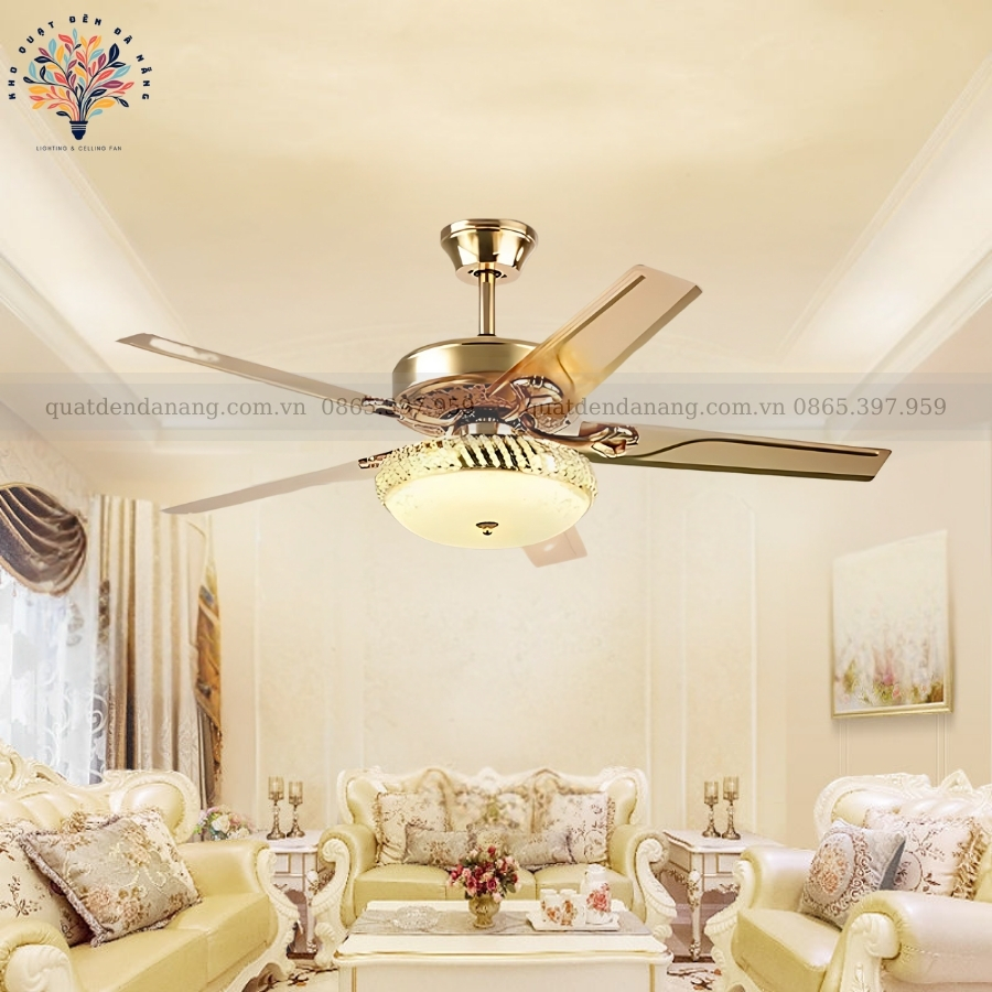 Quạt Trần Đèn Cánh Thép 060