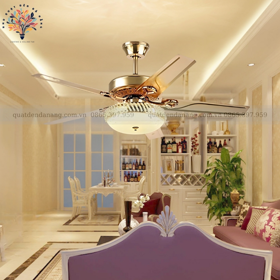Quạt Trần Đèn Cánh Thép 060