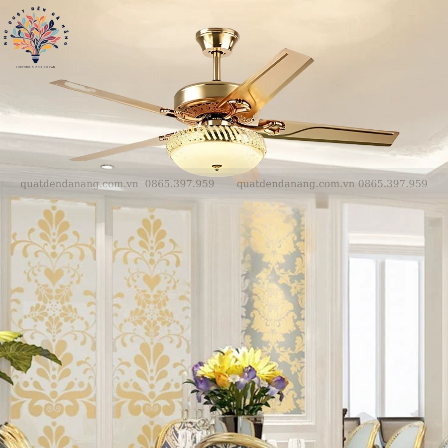Quạt Trần Đèn Cánh Thép 060