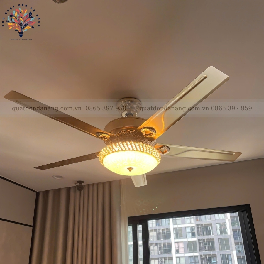 Quạt Trần Đèn Cánh Thép 060