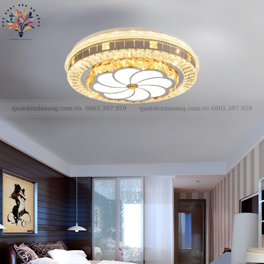 Đèn Ốp Trần Pha Lê 704