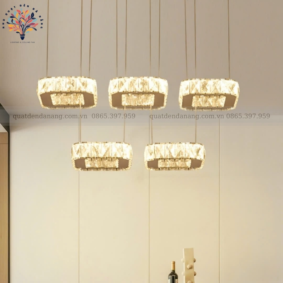 Đèn Thả Pha Lê 5 Tròn