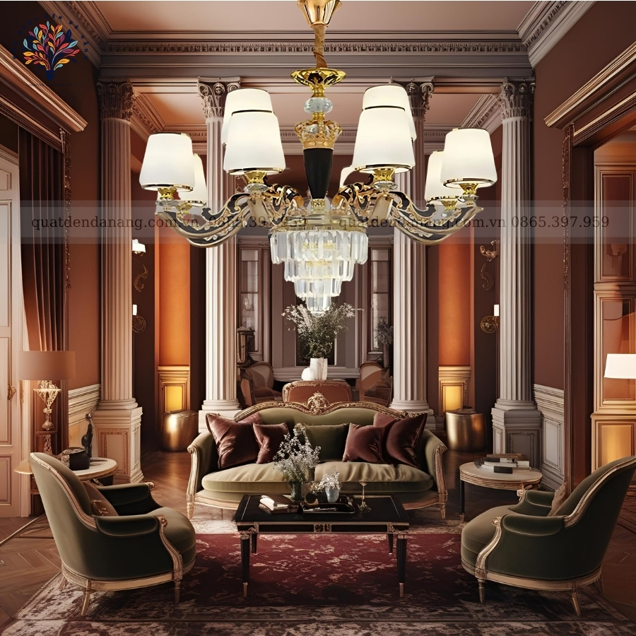 Đèn Chùm Tân Cổ Điển 12 Tây