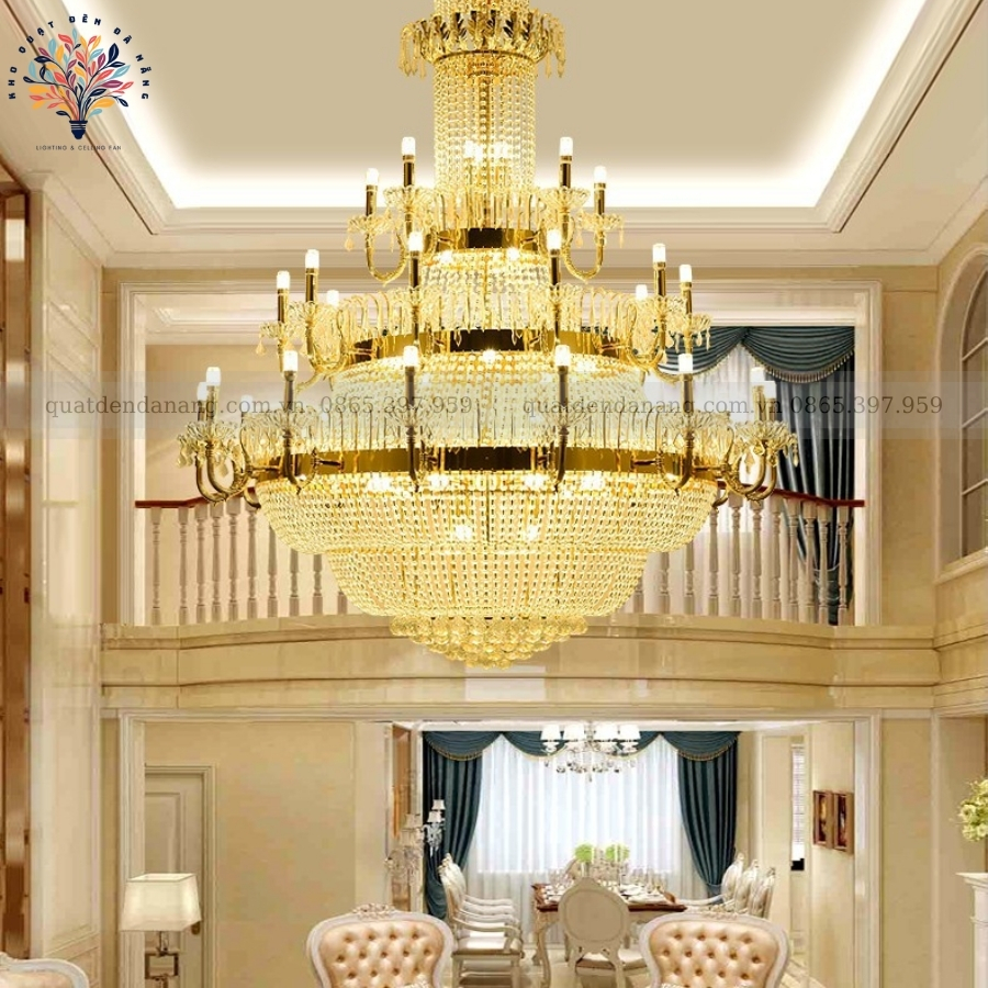 Đèn Chùm Pha Lê Thông Tầng 865