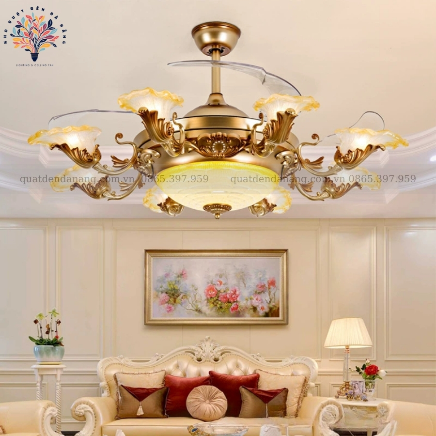 Quạt Cụp Xòe Hoàng Gia