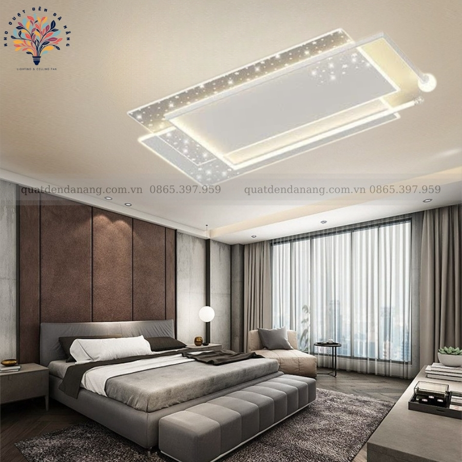 Đèn Ốp Trần Chữ Nhật Hiện Đại 444