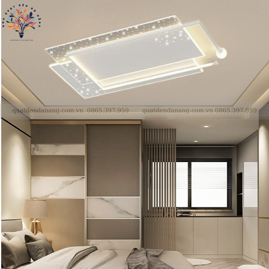 Đèn Ốp Trần Chữ Nhật Hiện Đại 444