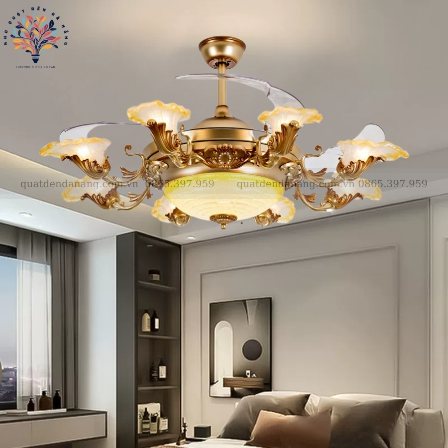 Quạt Cụp Xòe Hoàng Gia