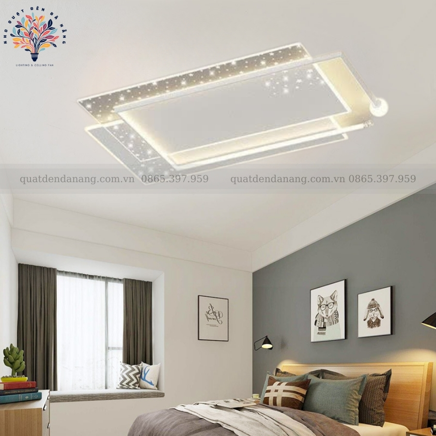 Đèn Ốp Trần Chữ Nhật Hiện Đại 444