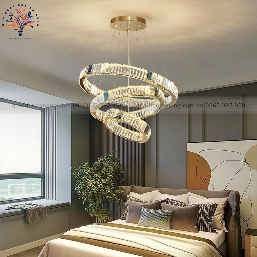 Đèn Thả 3 Vòng Pha Lê 221