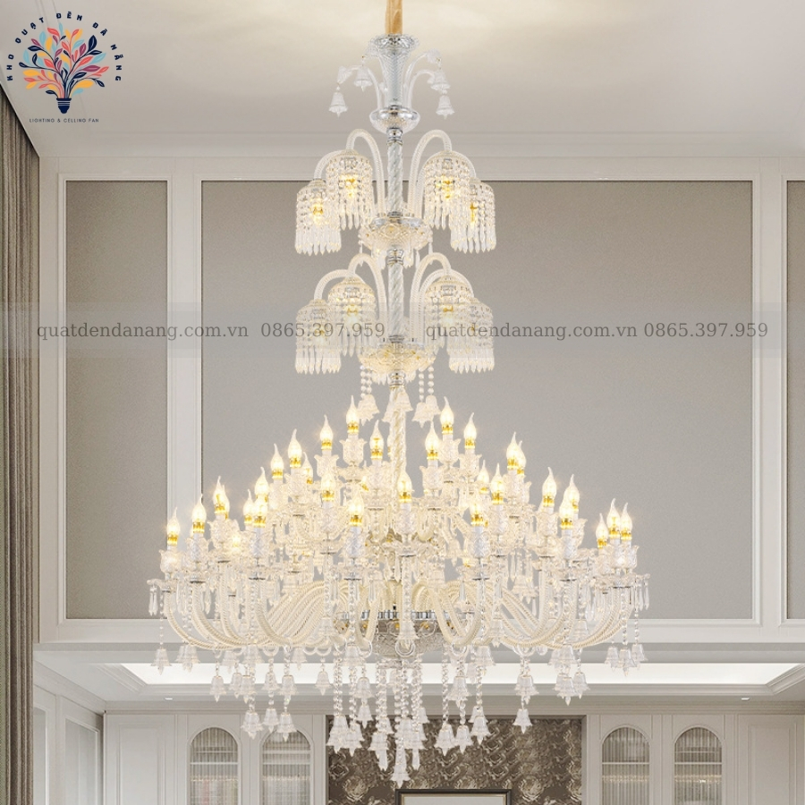 Đèn Chùm Thông Tầng Luxury Crystal