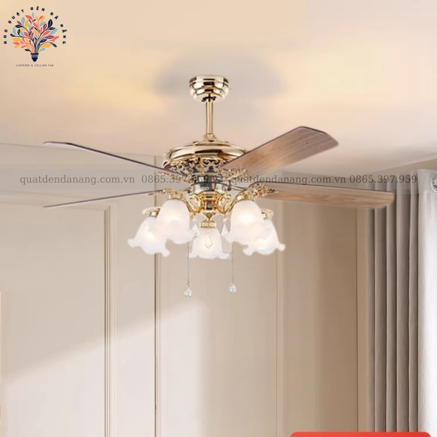 Quạt Trần Đèn Cổ Điển 005