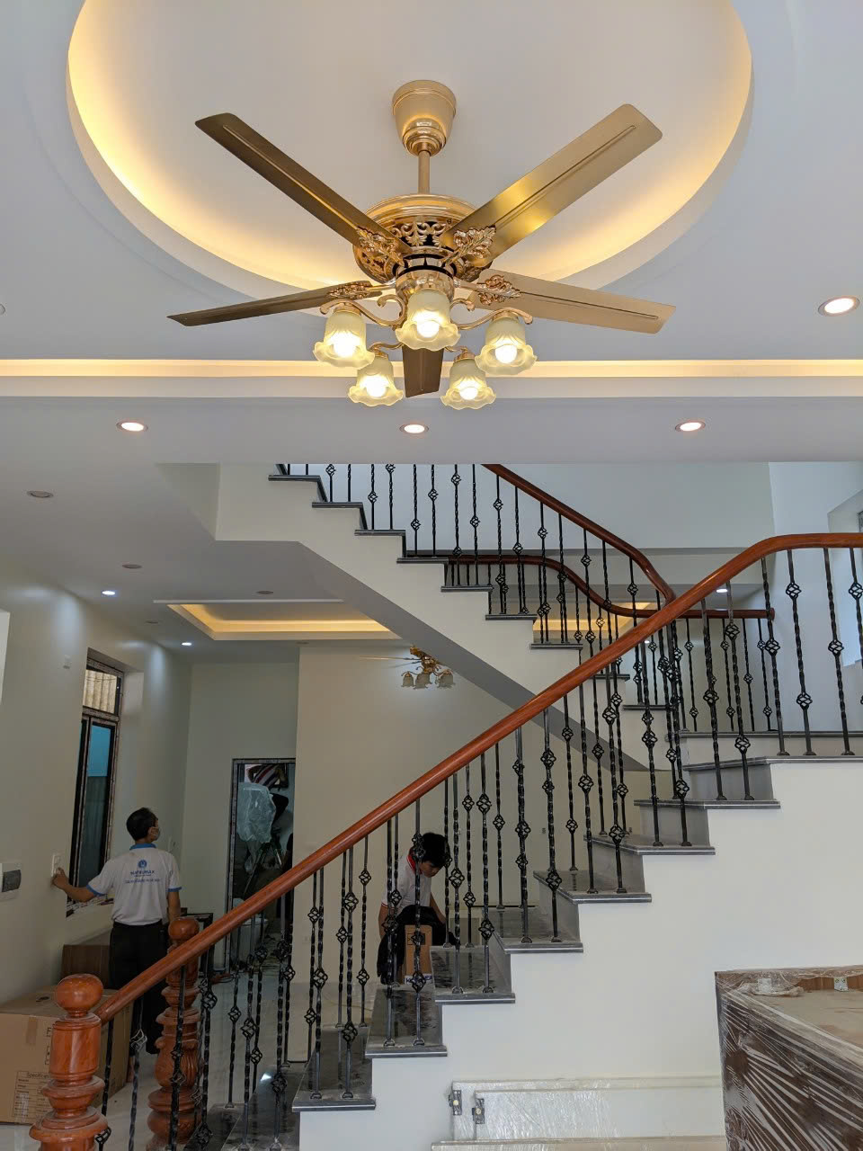 Quạt Trần Đèn Cánh Thép 006